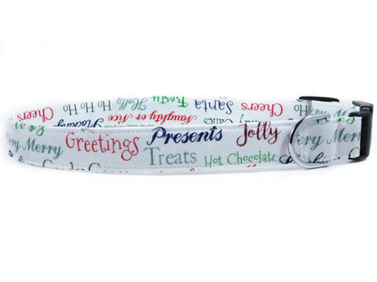 Season Greetings Dog Collar/ Cat Collar - Charlotte's Pet