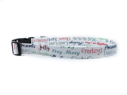 Season Greetings Dog Collar/ Cat Collar - Charlotte's Pet