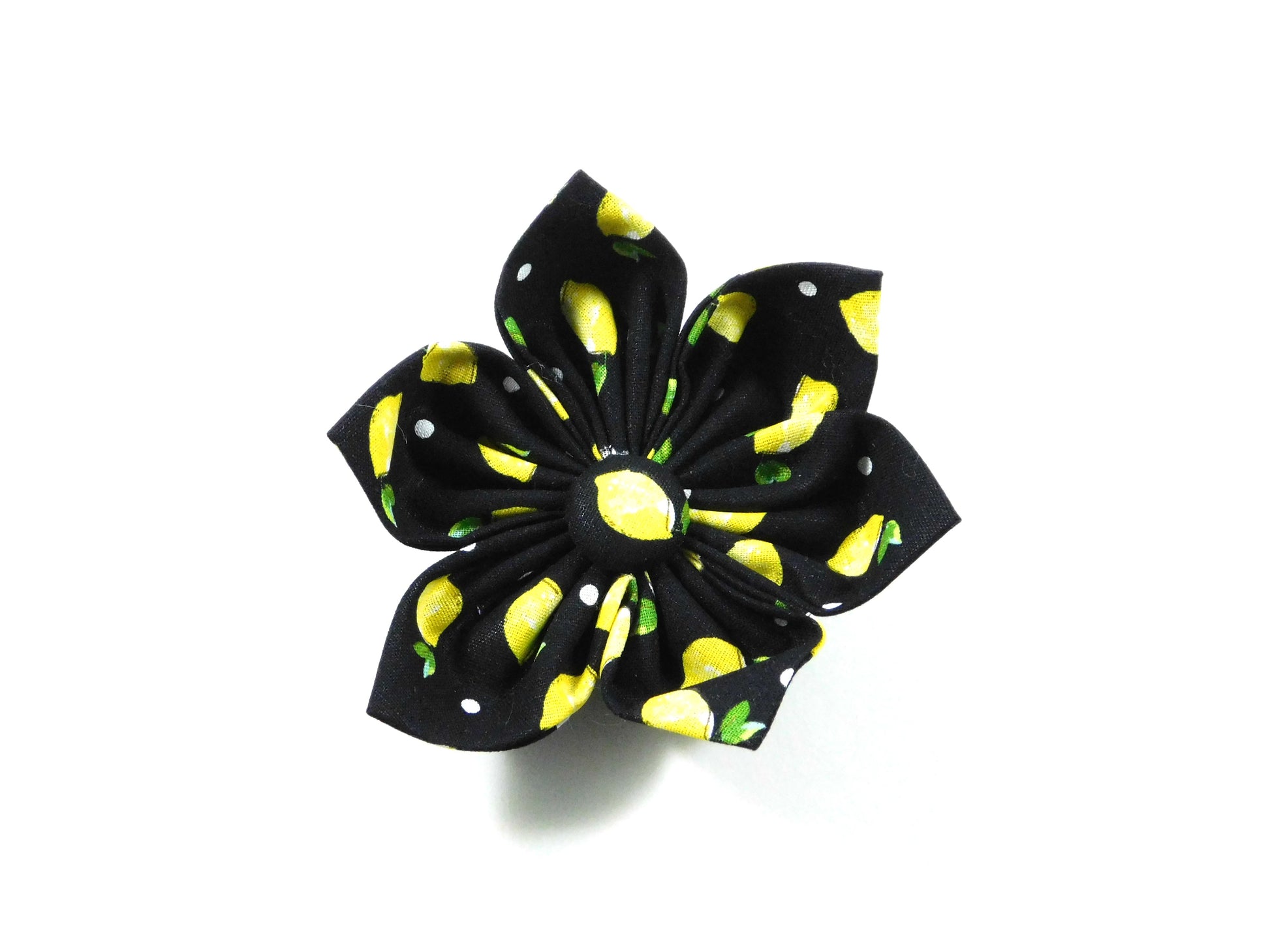 Black Lemons Dog Bow Tie/Collar Flower - Charlotte's Pet