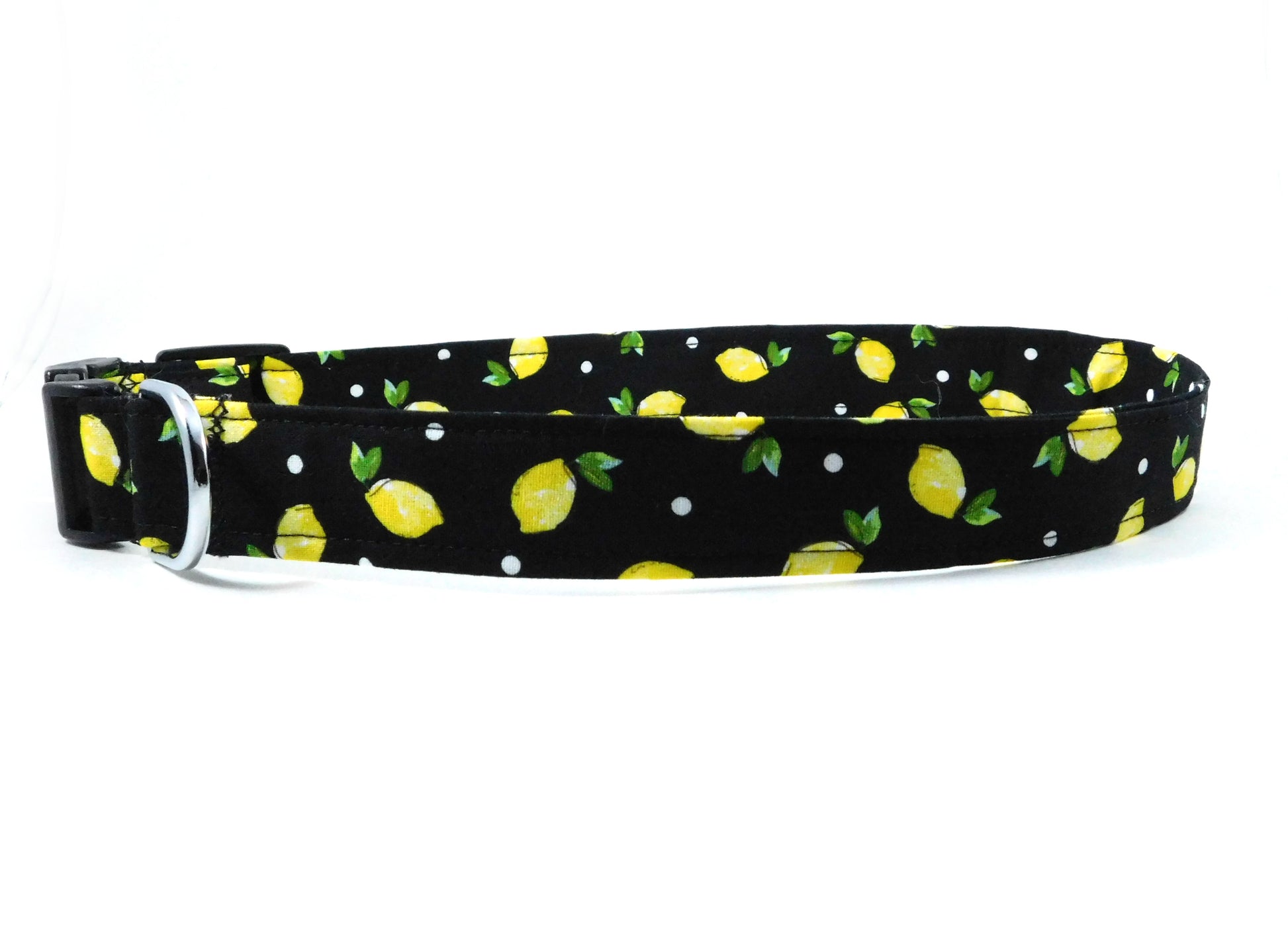 Black Lemons Dog Collar/ Cat Collar - Charlotte's Pet