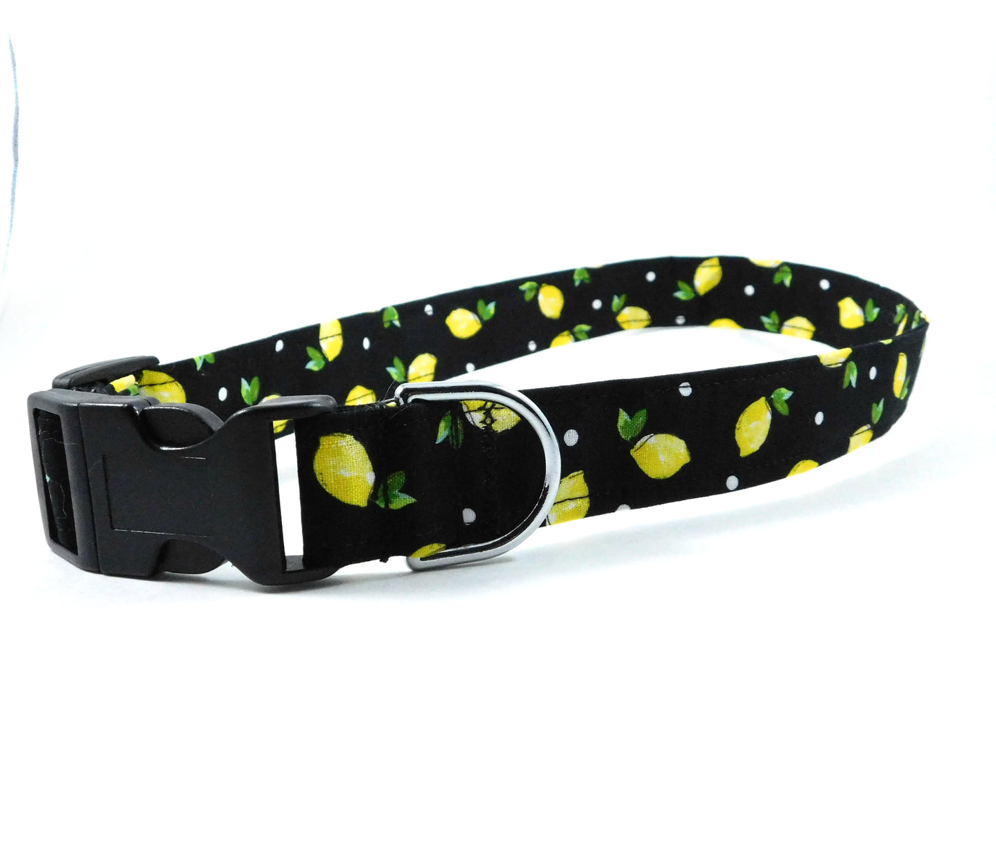 Black Lemons Dog Collar/ Cat Collar - Charlotte's Pet