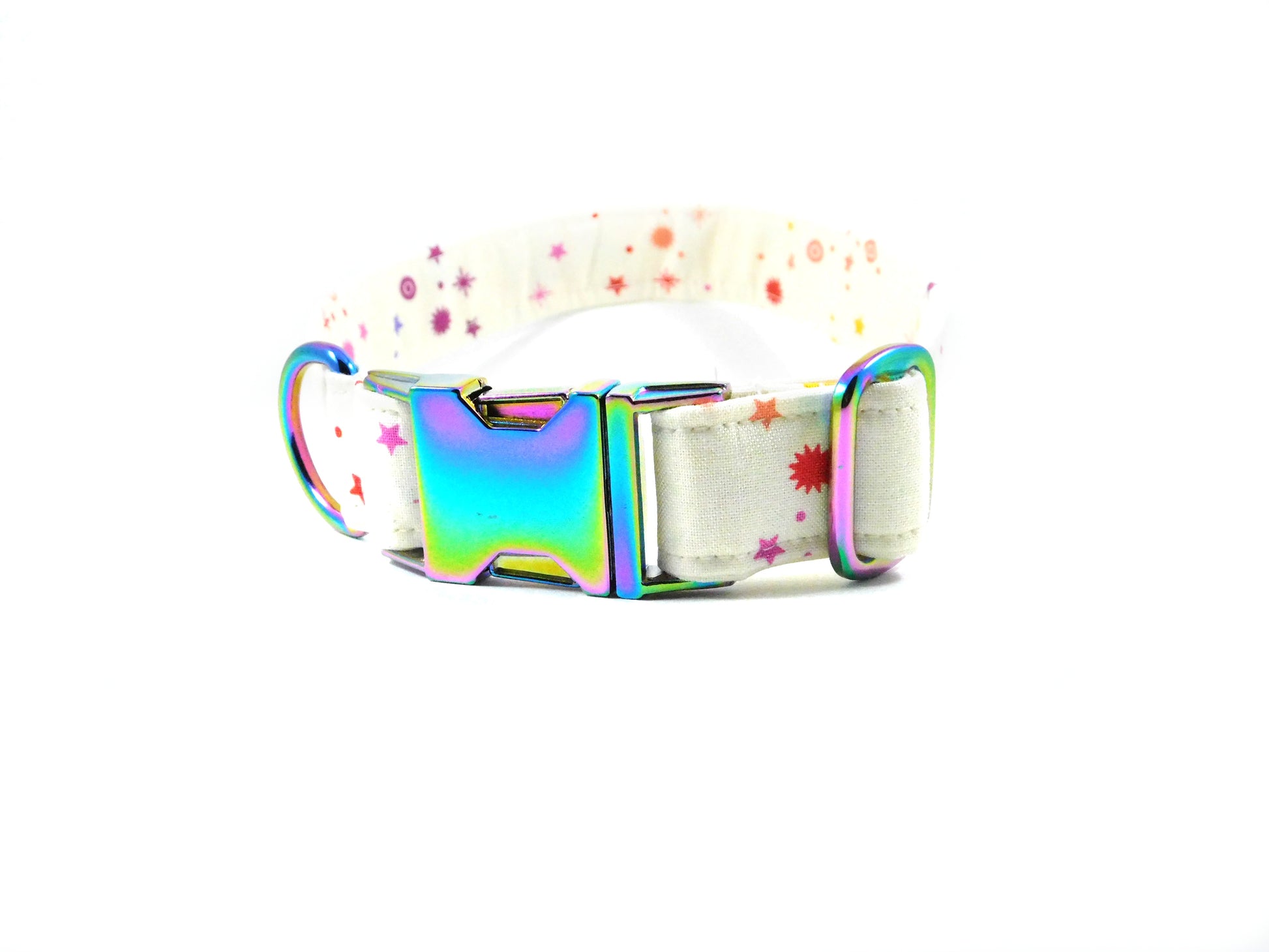 Birds of Summer in White Dog Collar/ Cat Collar Kitten (5-9