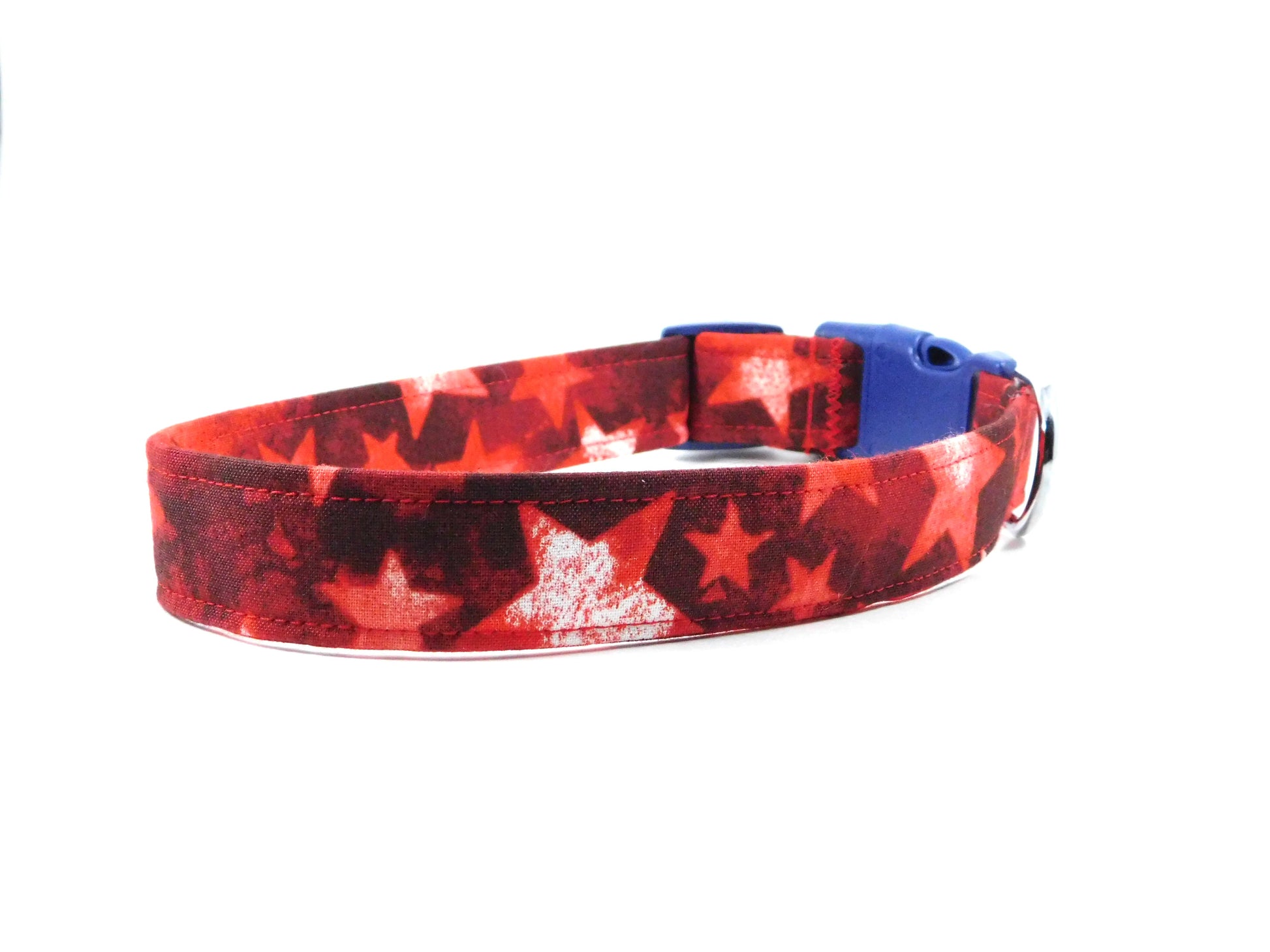Scattered Red Stars Dog Collar/ Cat Collar - Charlotte's Pet