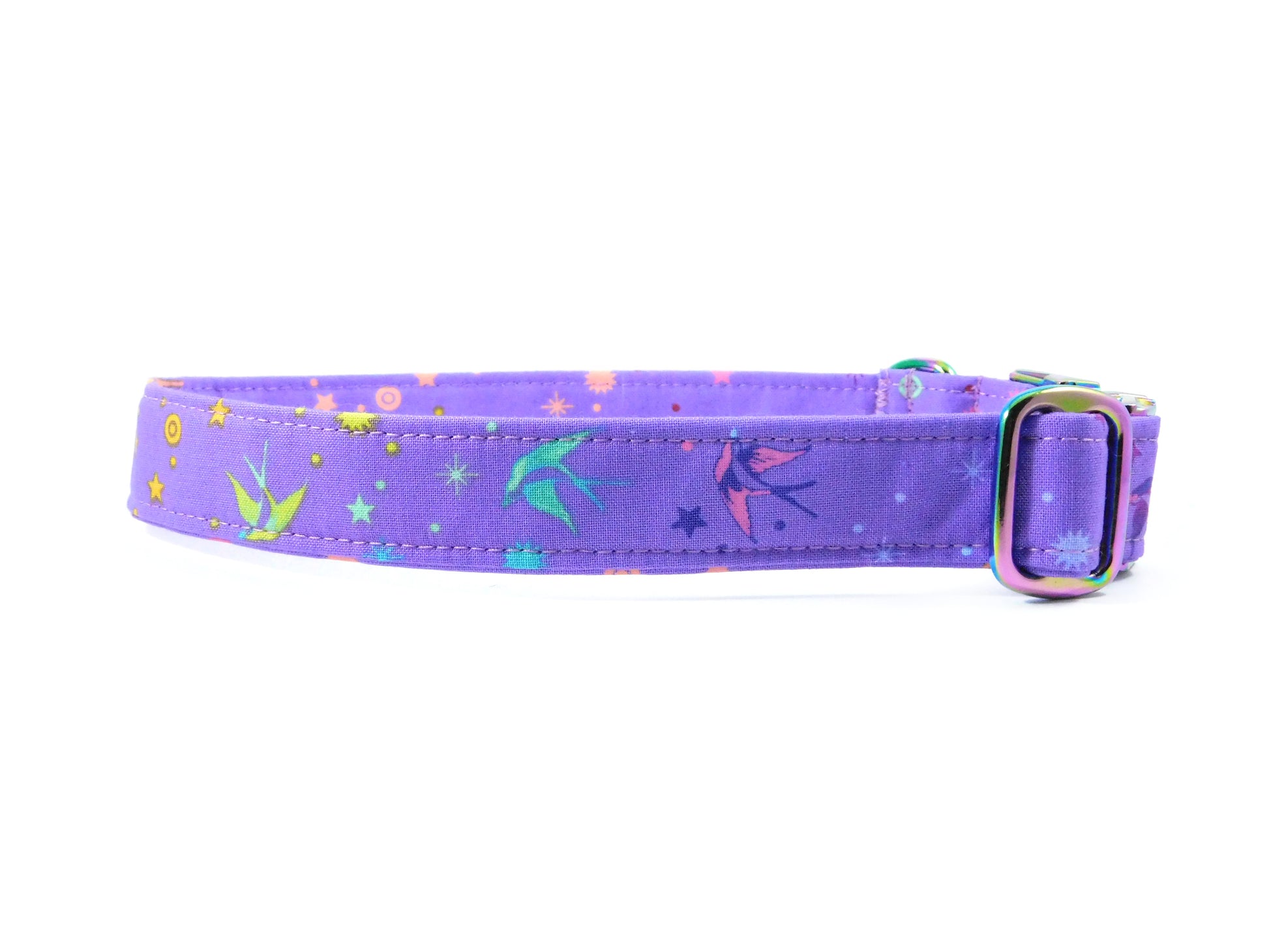 Birds of Summer in Purple Dog Collar/ Cat Collar - Charlotte's Pet