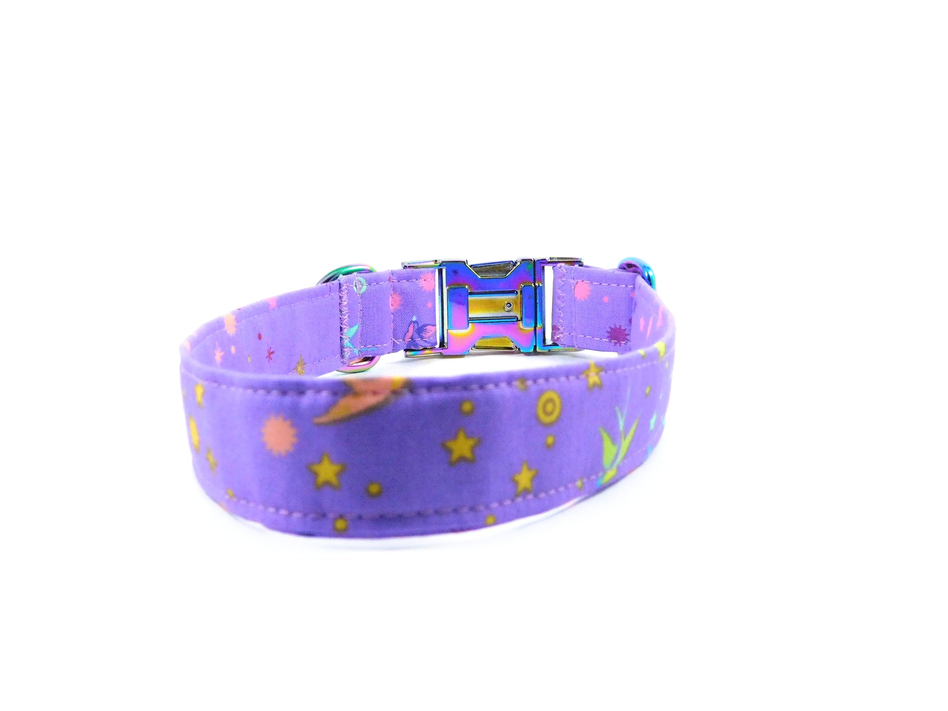 Birds of Summer in Purple Dog Collar/ Cat Collar - Charlotte's Pet