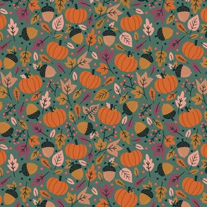 Fall Pumpkins Dog & Cat Bow Tie/Collar Flower