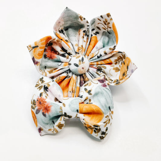 Harvest Pumpkins Dog & Cat Bow Tie/ Collar Flower