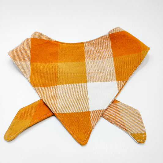 Pumpkin Plaid Woven Pet Bandana