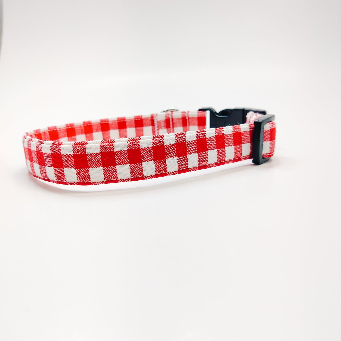 Red Gingham Dog Collar/ Cat Collar