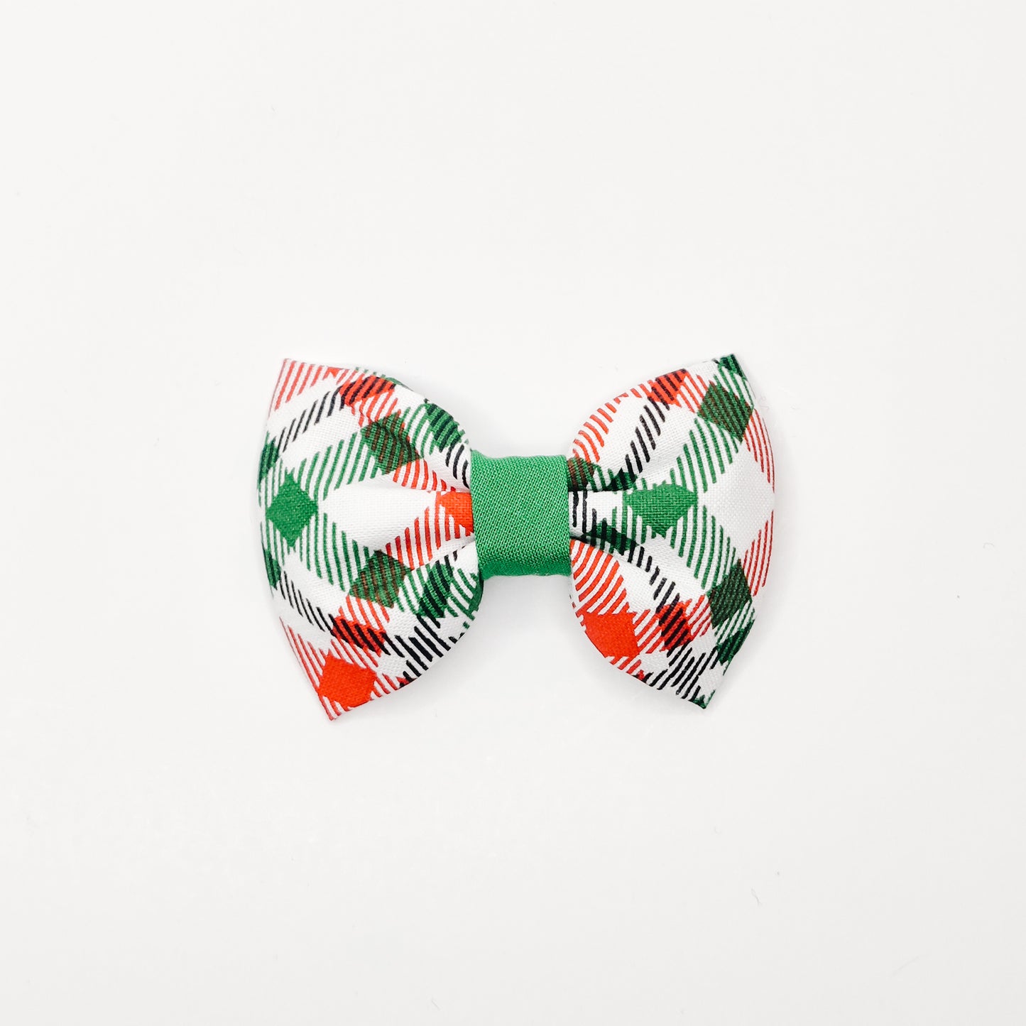 Red and Green Plaid Dog & Cat Bow Tie/ Collar Flower