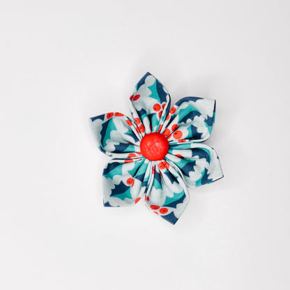 Winter Holly Dog & Cat Bow Tie/ Collar Flower