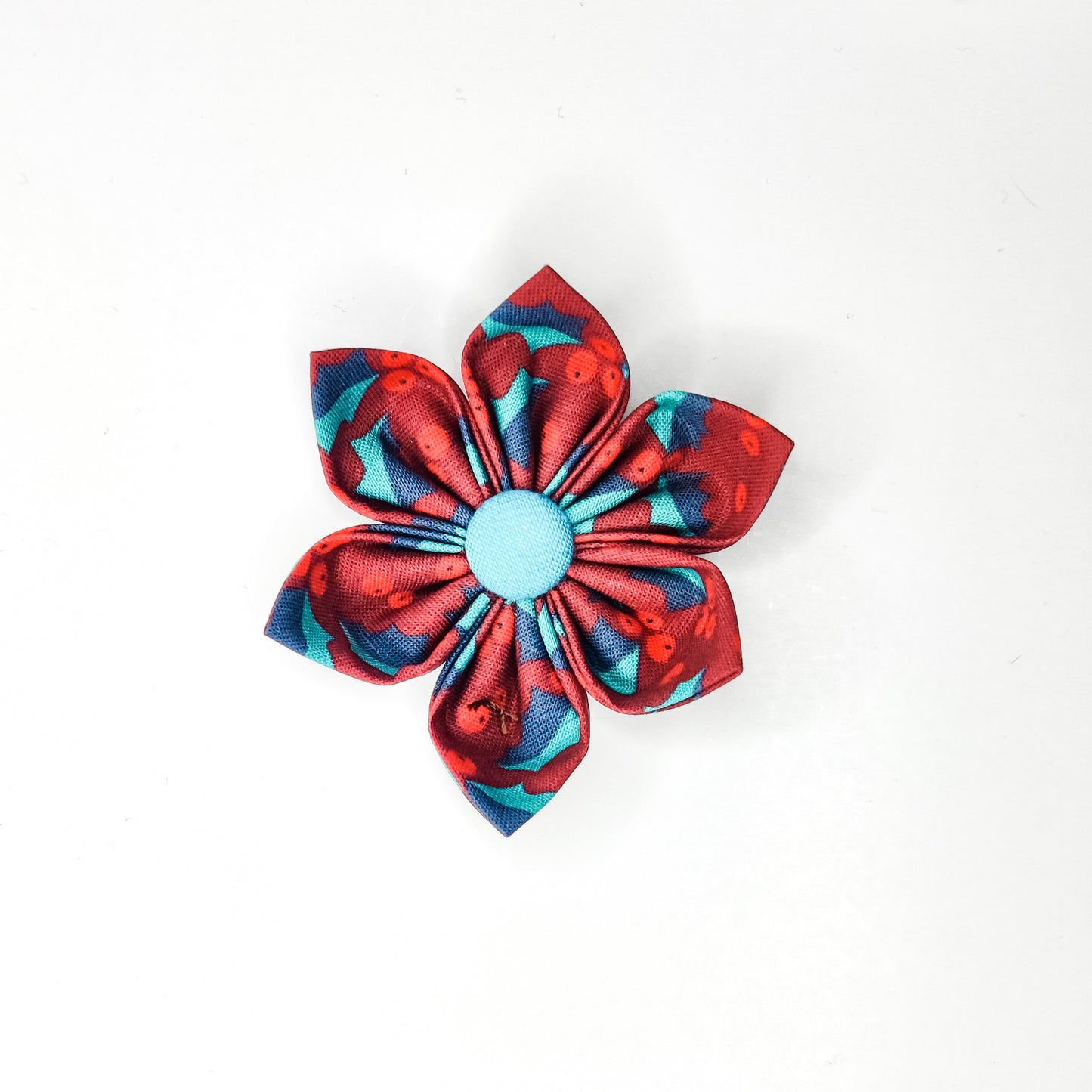 Holly on Red Dog & Cat Bow Tie/ Collar Flower