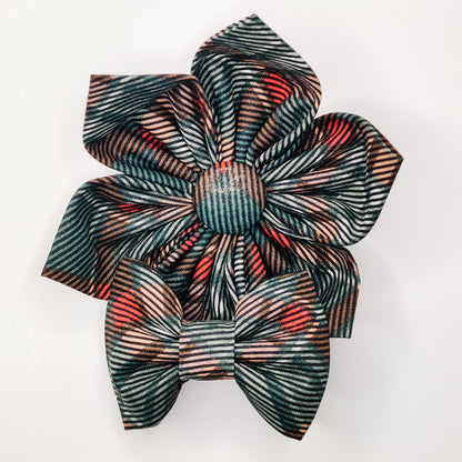 Pawliday Plaid Dog & Cat Bow Tie/ Collar Flower