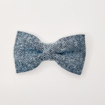 Blue Woven Dog & Cat Bow Tie/ Collar Flower