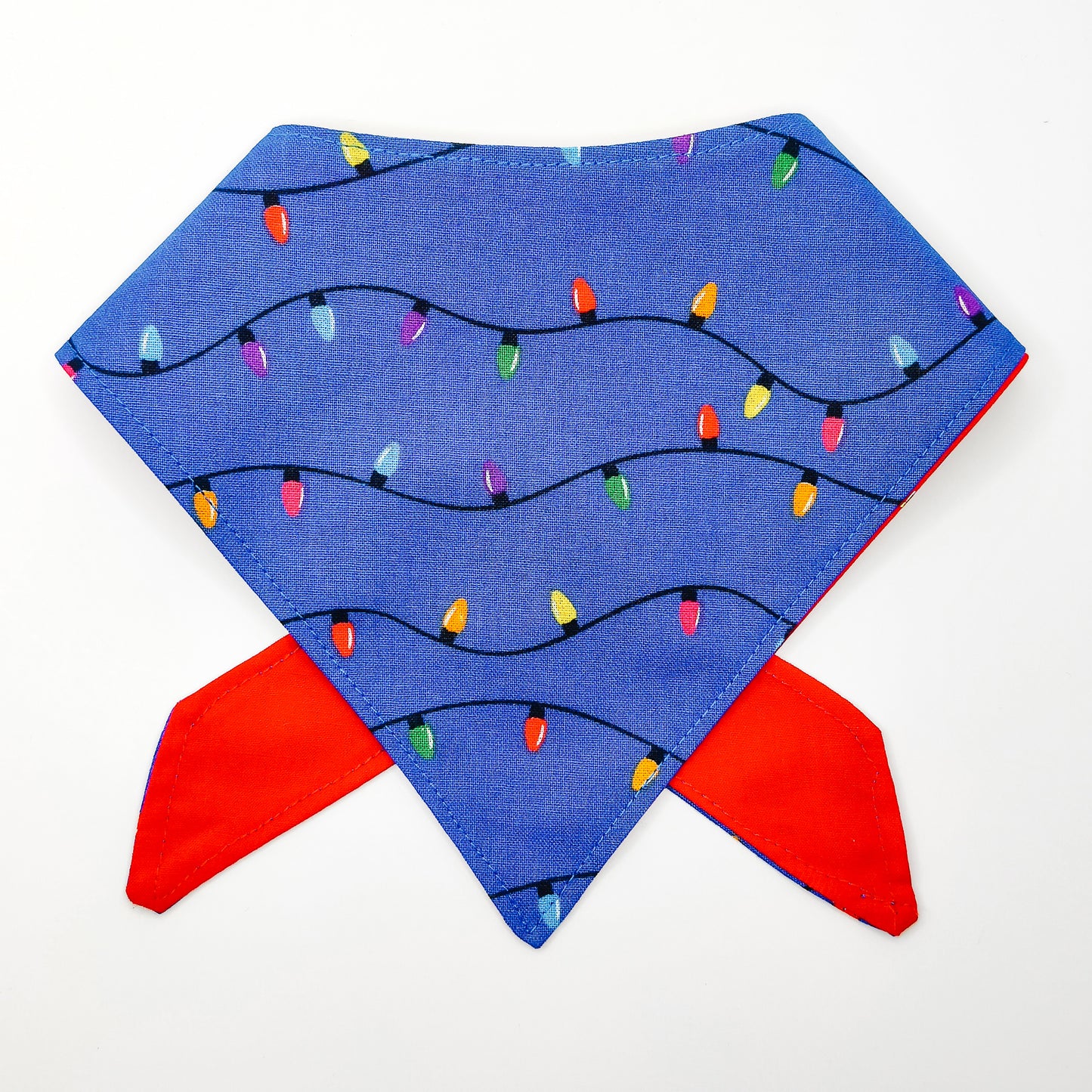 String Lights on Blue Dog Bandana & Cat Bandana