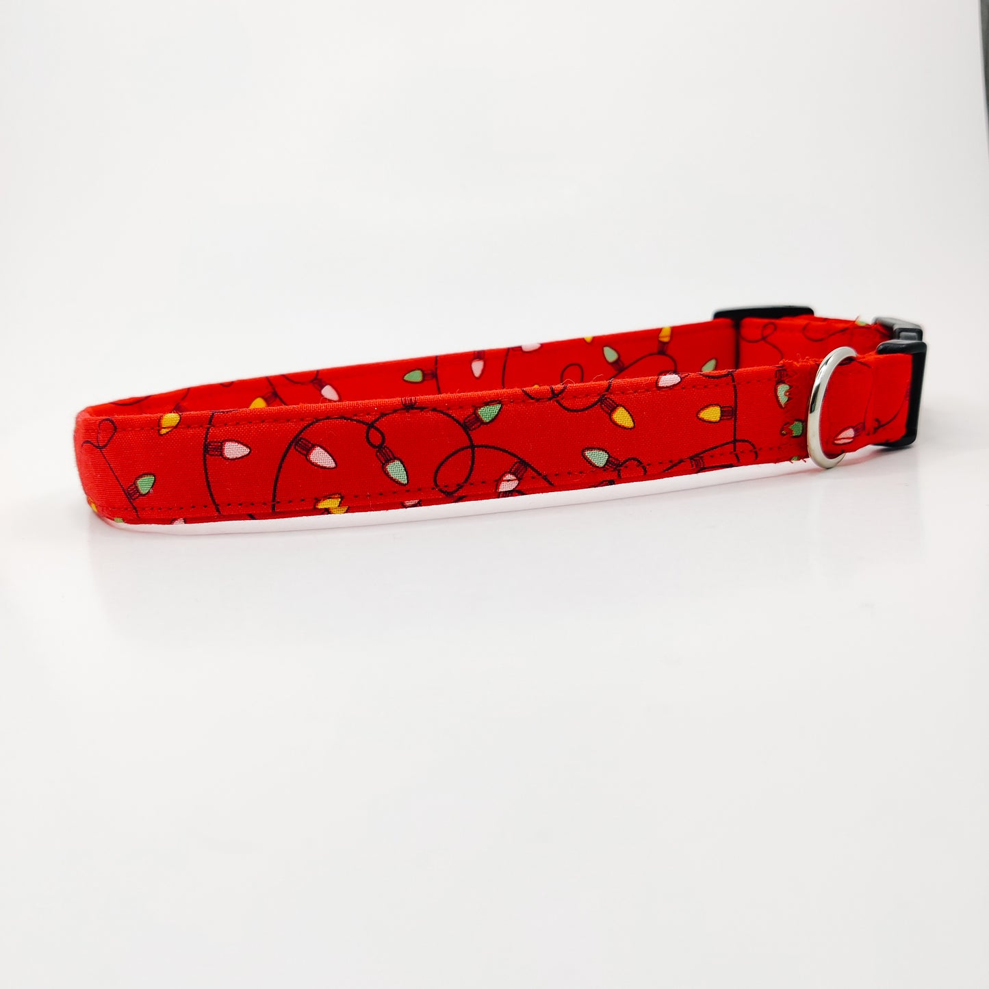String Lights on Red Dog Collar/ Cat Collar