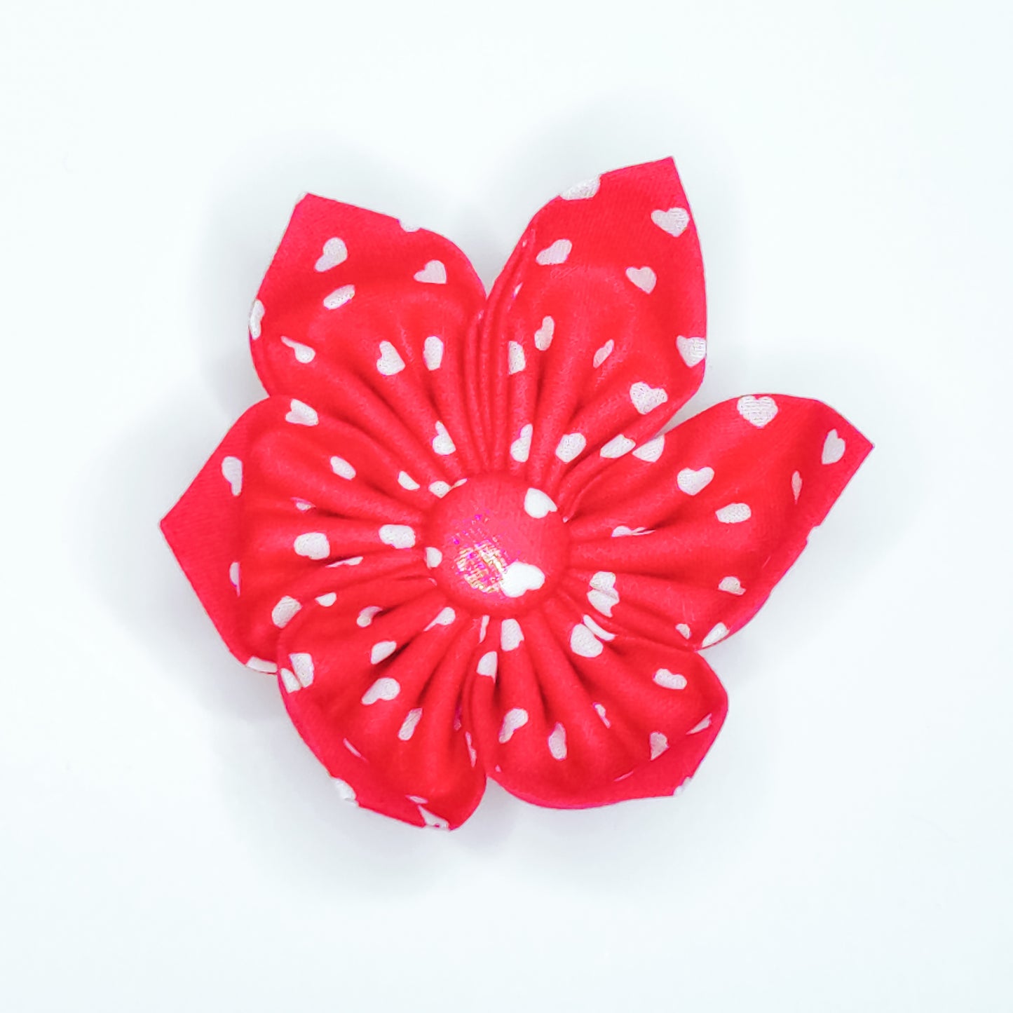Hearts on Red Dog & Cat Bow Tie/ Collar Flower