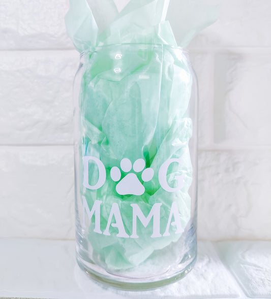 Dog Mama/ Cat Mama Can Glass Cup