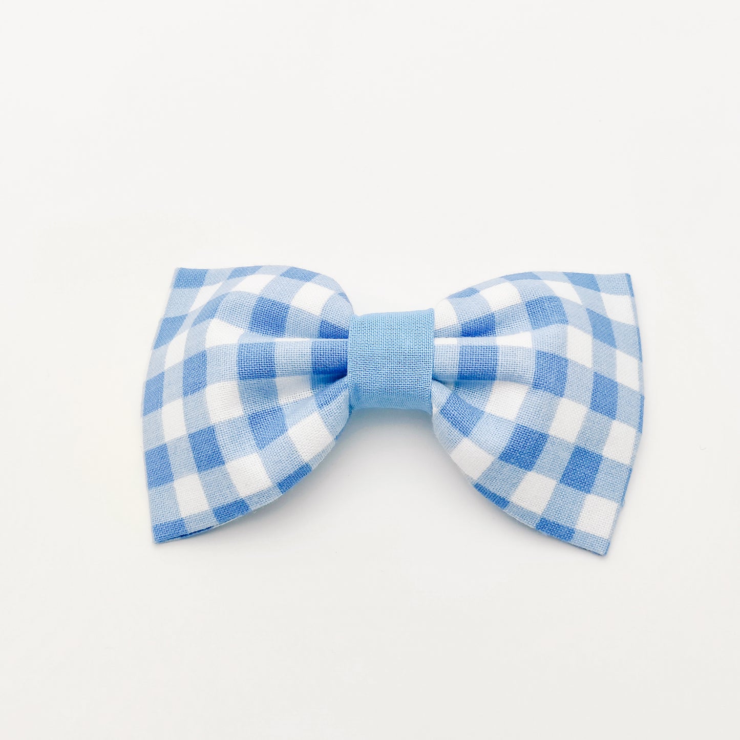 Blue Gingham Dog & Cat Bow Tie/Collar Flower