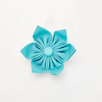 Turquoise Dog & Cat Bow Tie/Collar Flower