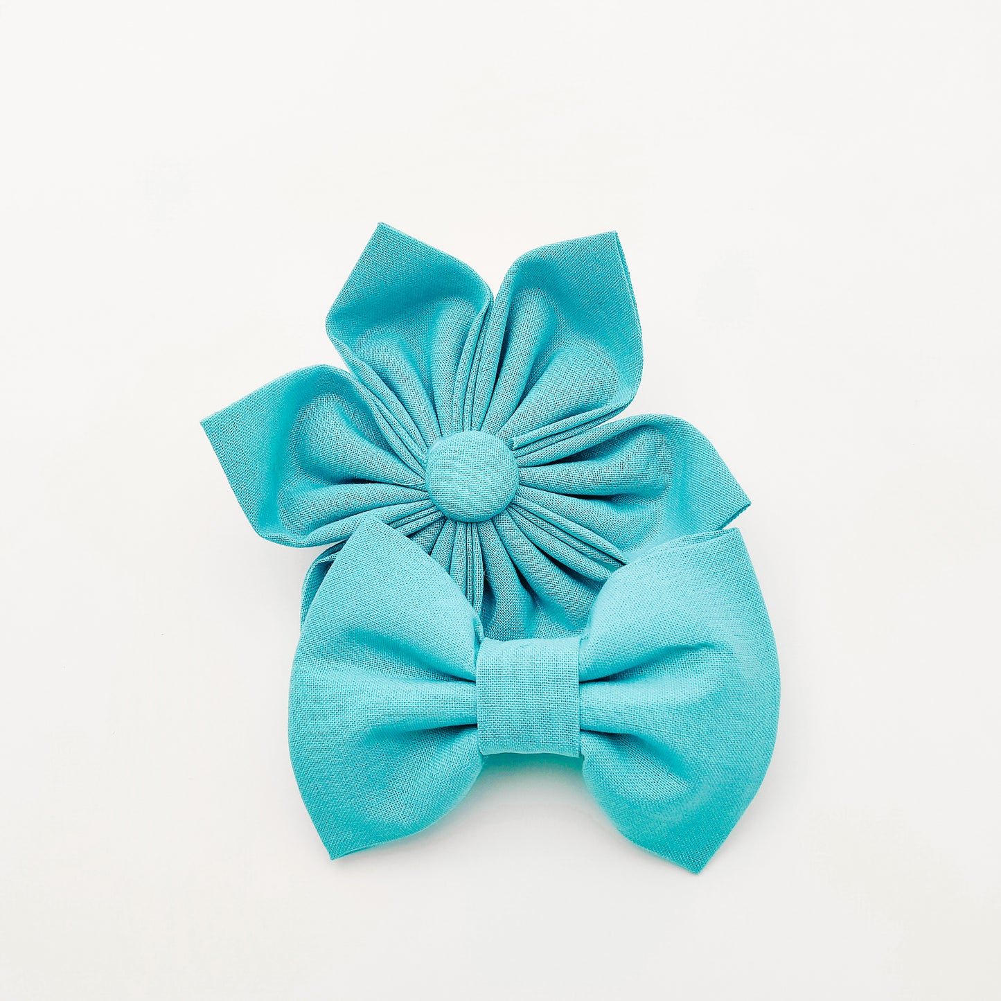 Turquoise Dog & Cat Bow Tie/Collar Flower