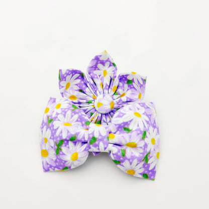 Lavender Daisy Dog & Cat Bow Tie/Collar Flower