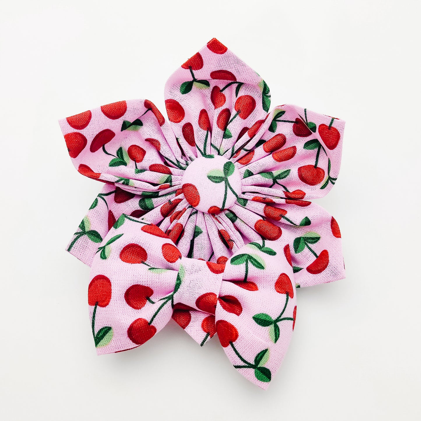 Cherries Dog & Cat Bow Tie/Collar Flower