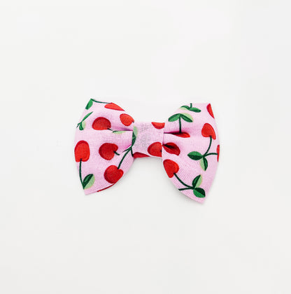 Cherries Dog & Cat Bow Tie/Collar Flower