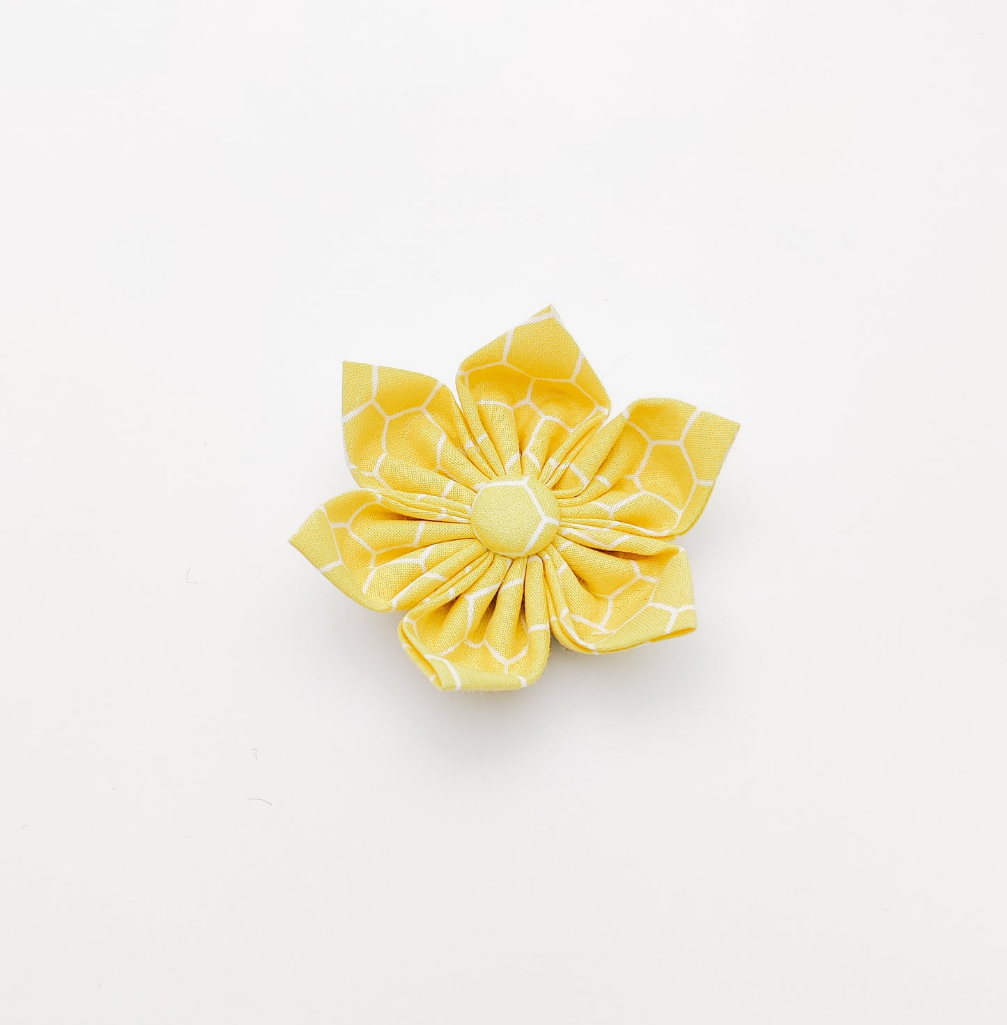 Yellow Honeycomb Dog & Cat Bow Tie/Collar Flower