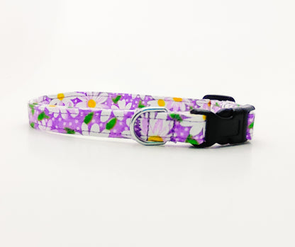 Lavender Daisy Dog Collar/ Cat Collar
