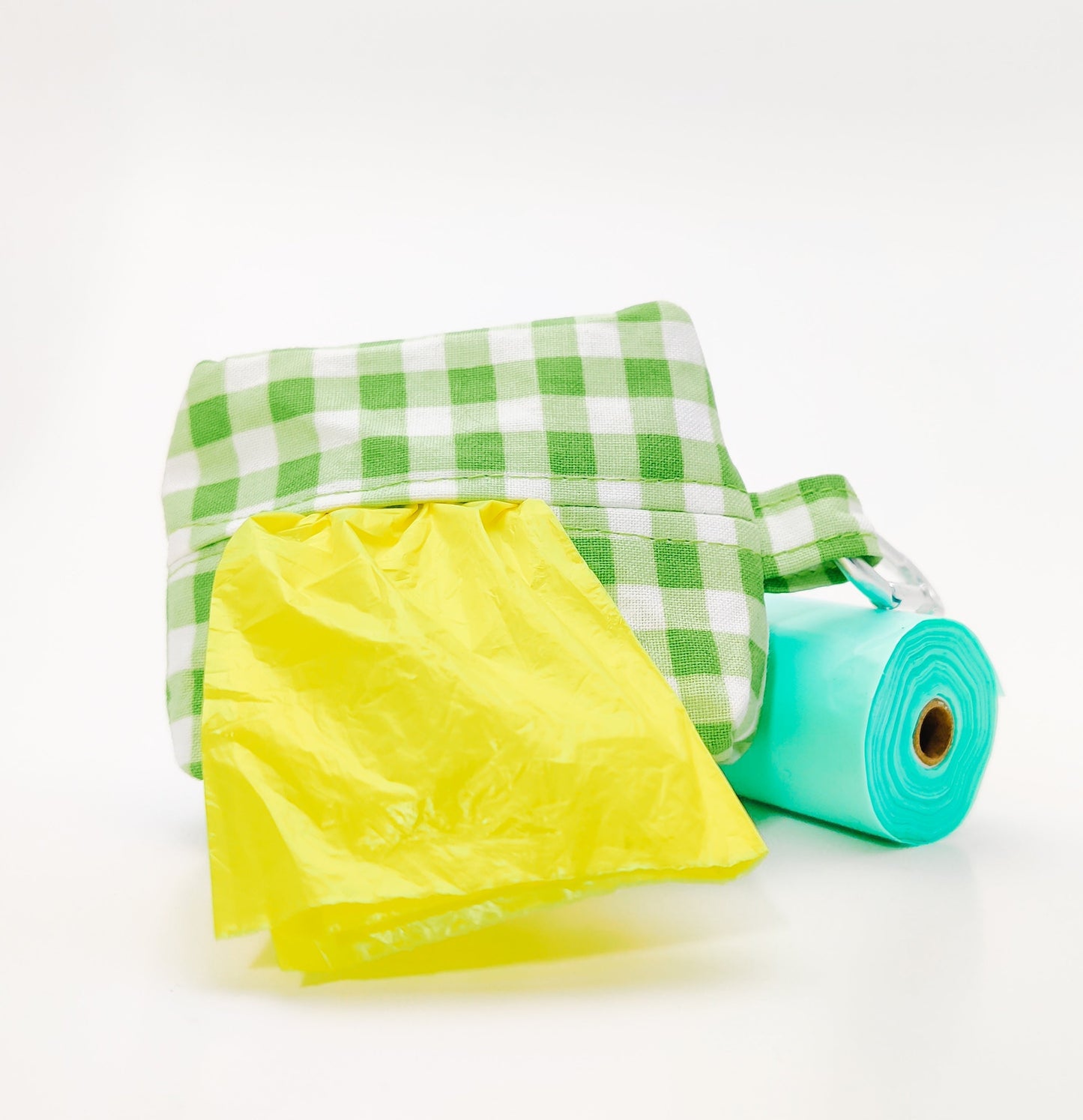 Yellow Daisy Checker Waste Bag Dispenser