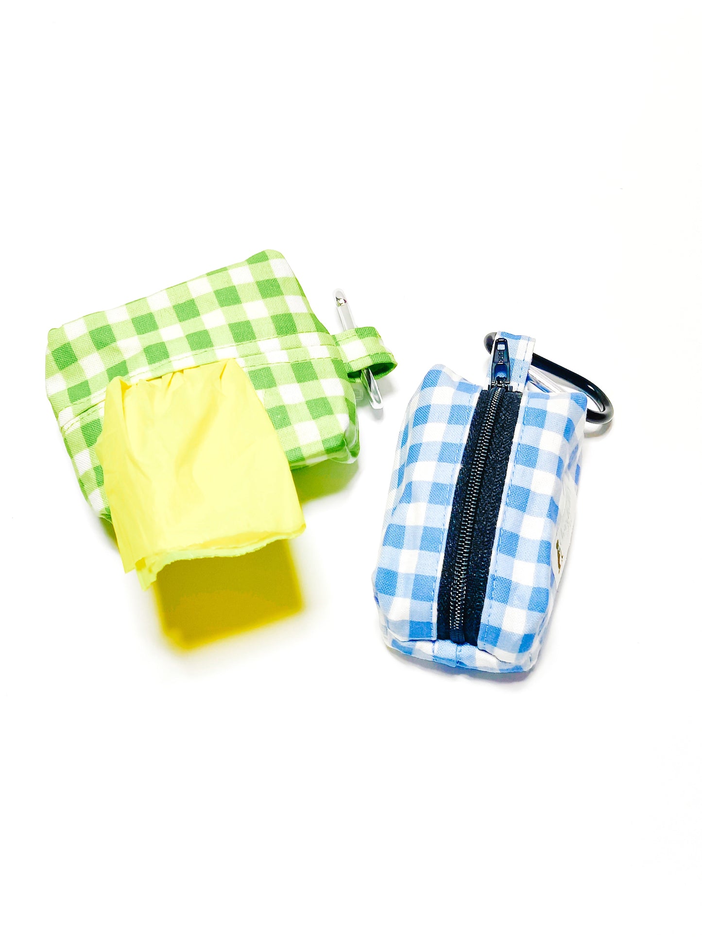 Sky Blue Gingham Waste Bag Dispenser