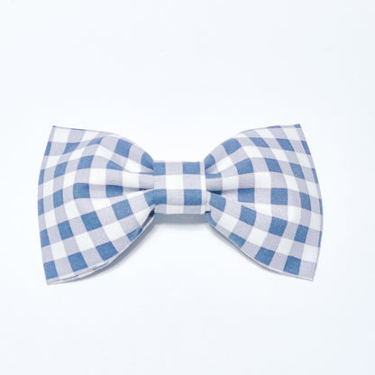 Navy Blue Gingham Gingham Dog & Cat Bow Tie/Collar Flower