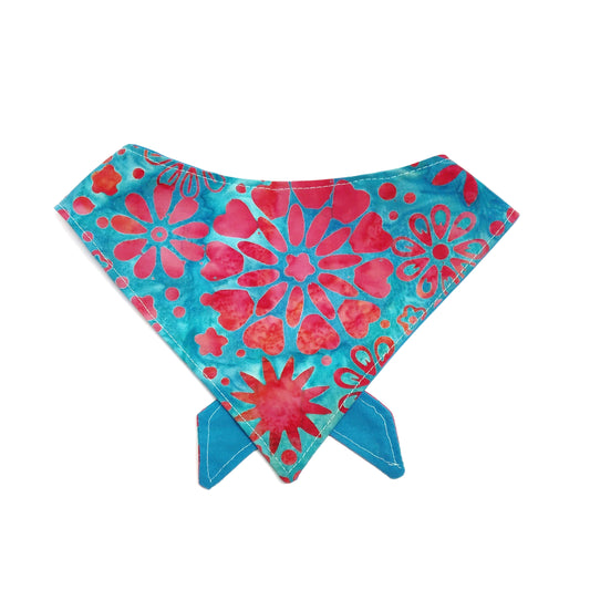 Batik Floral Dog Bandana & Cat Bandana