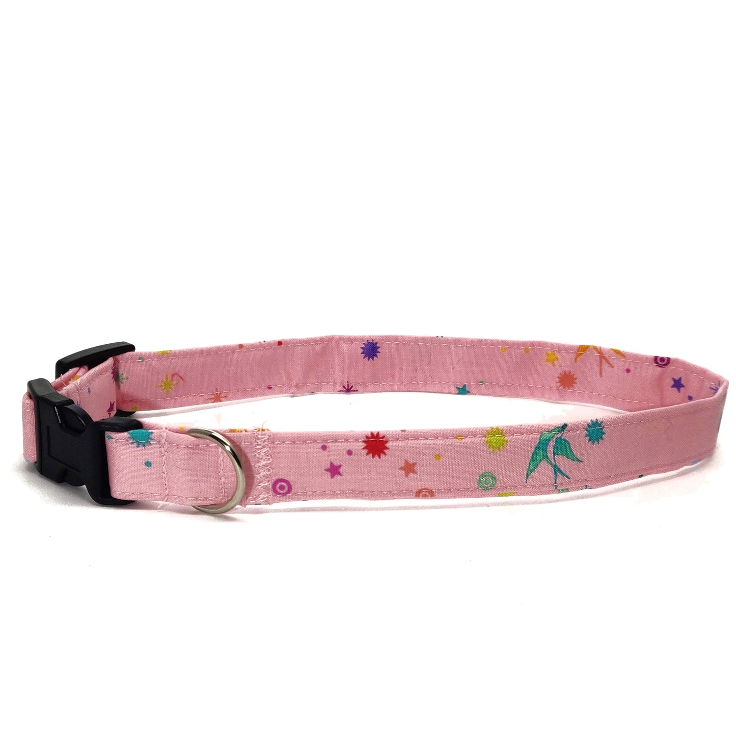 Birds of Summer in Pink Dog Collar/ Cat Collar