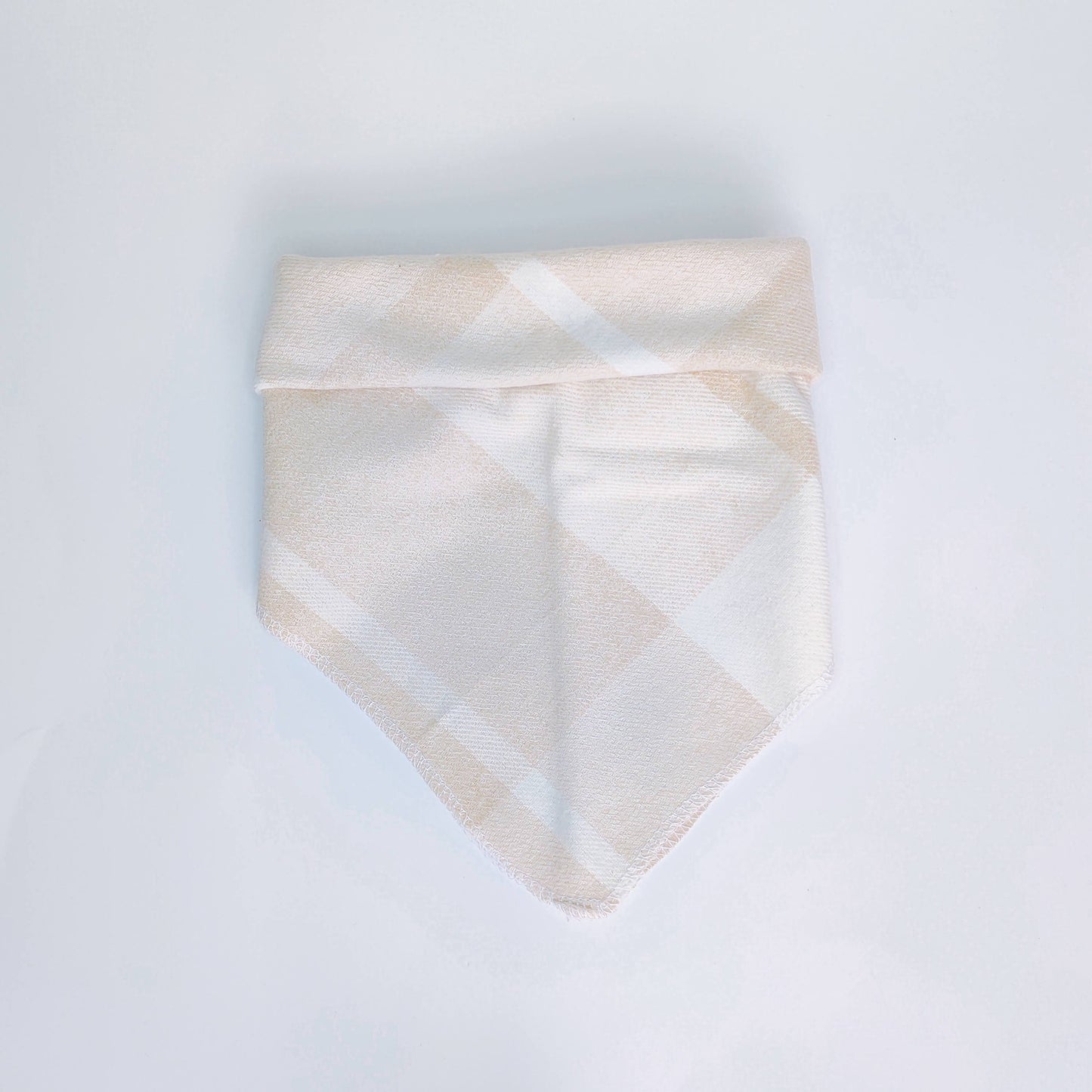 Cream Plaid Dog Bandana & Cat Bandana