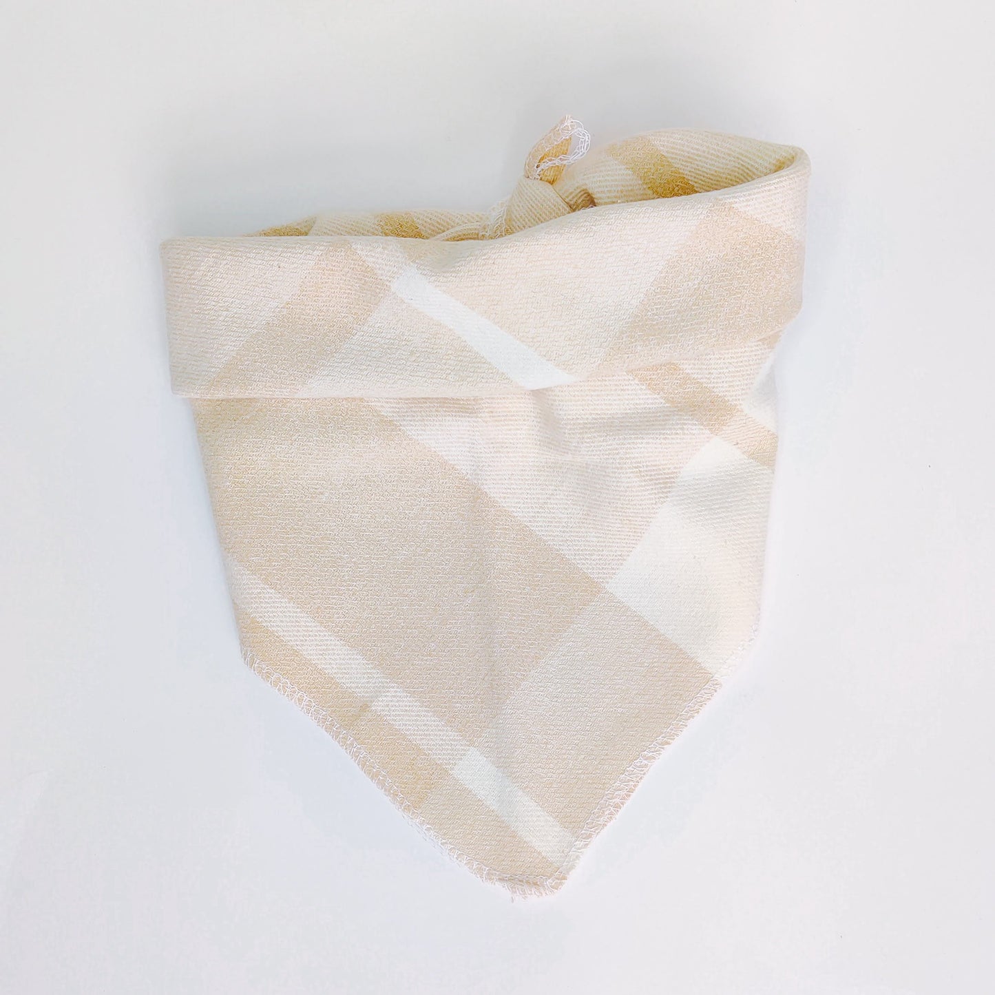 Cream Plaid Dog Bandana & Cat Bandana