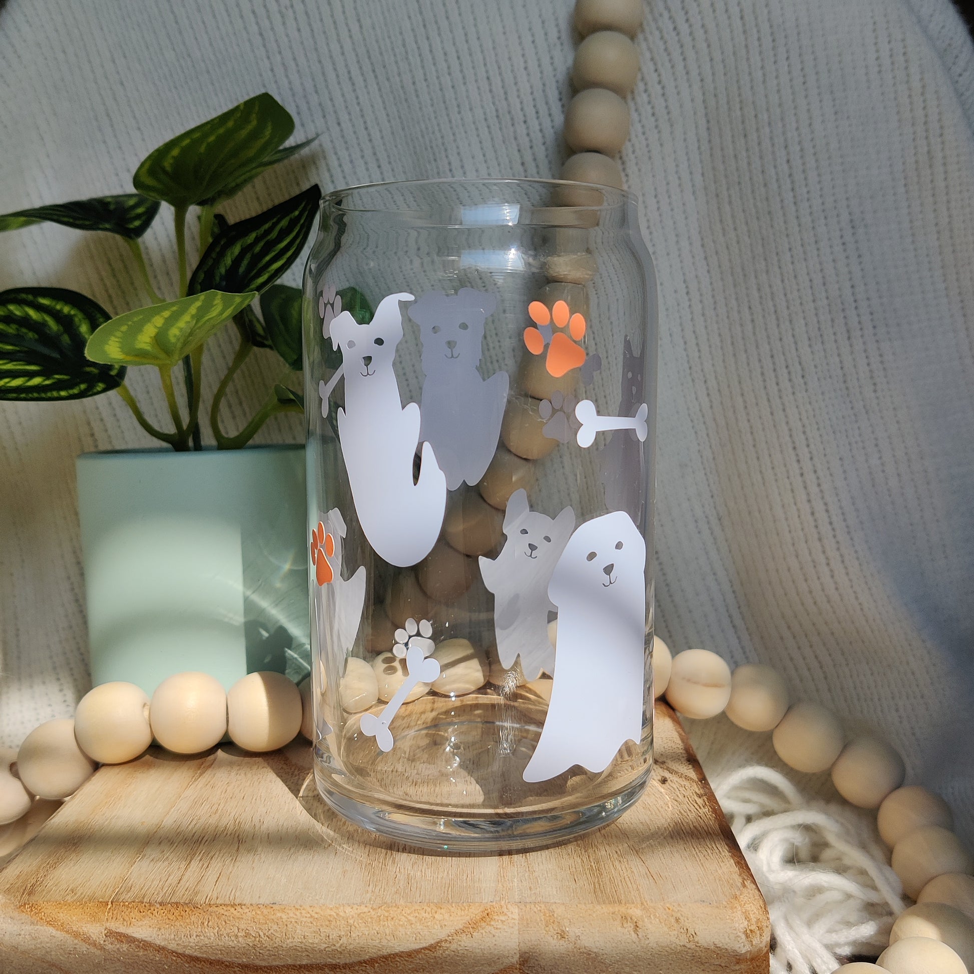 Dog Ghost Can Glass Cup – Charlotte's Pet