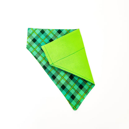 Paddy's Day Plaid Dog Bandana & Cat Bandana