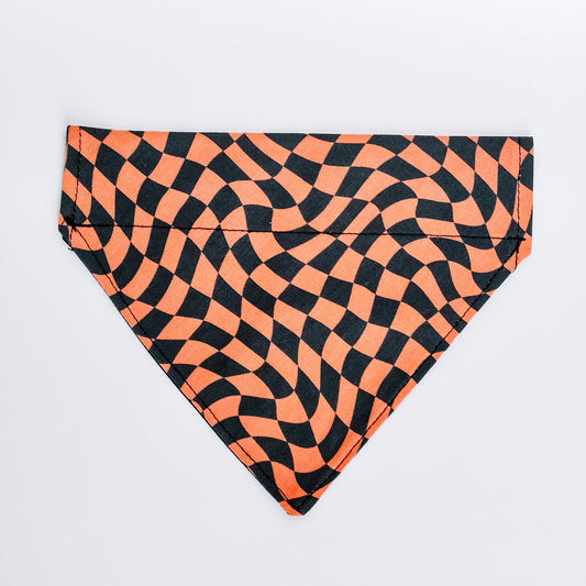 Halloween Checkerboard Dog Bandana & Cat Bandana