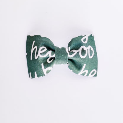 Hey Boo in Green Dog & Cat Bow Tie/Collar Flower