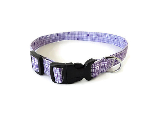 Purple Crosshatch Collar - Charlotte's Pet