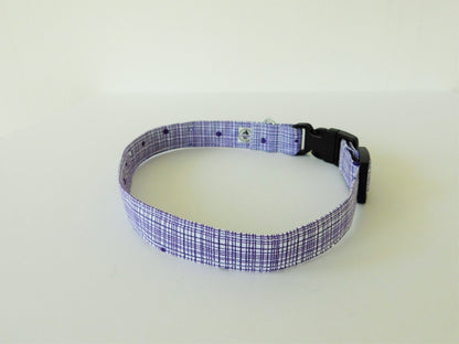 Purple Crosshatch Collar - Charlotte's Pet