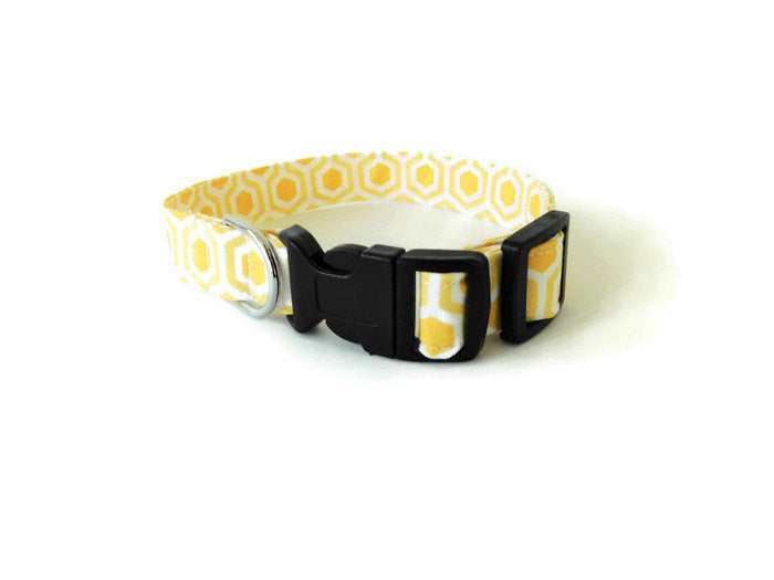 Yellow Honeycomb Collar - Charlotte's Pet