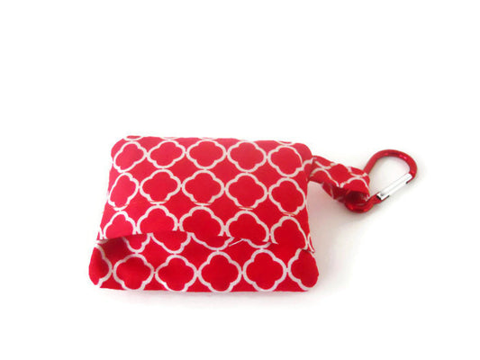 Red Quatrefoil Waste Bag Holder - Charlotte's Pet