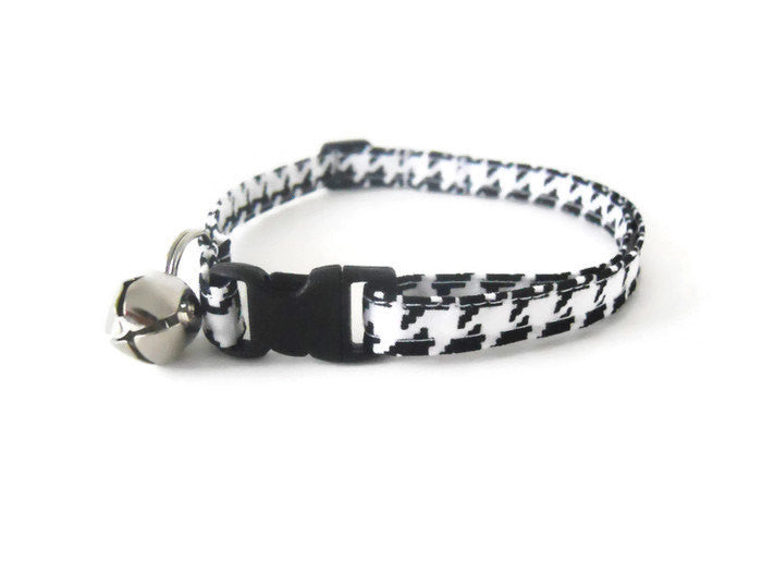 Black and White Houndstooth Collar - Charlotte's Pet