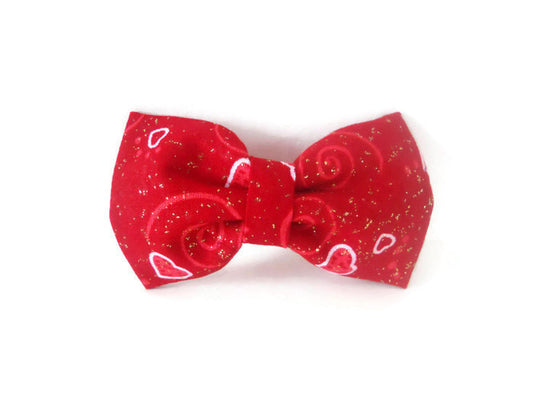 Red Valentine Bow Tie/Flower - Charlotte's Pet