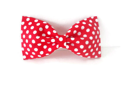 Red Polka Dot Bow Tie/Flower - Charlotte's Pet