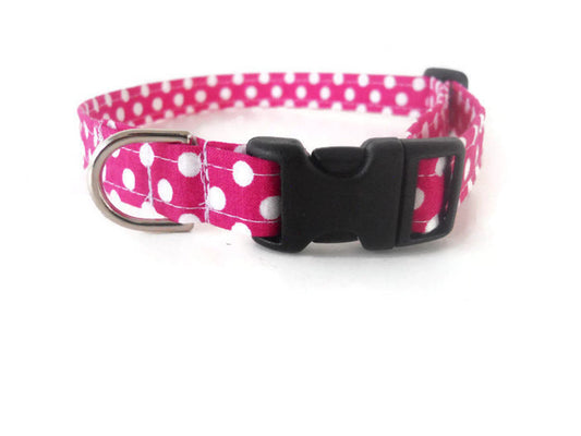 Pink Polka Dot Collar - Charlotte's Pet