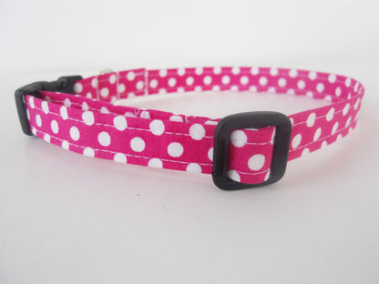 Pink Polka Dot Collar - Charlotte's Pet